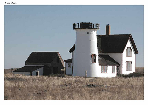 Stage Harbor Light, Harding's Beach, Cape Cod, Massachusetts Postcard